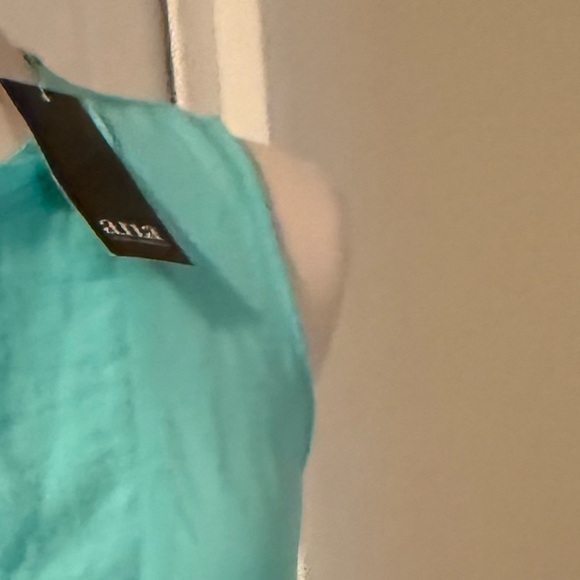 NWT Ana Blouse Teal Short Sleeve Tank - Picture 8 of 8